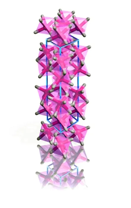 Framed Print : Corundum crystal structure print Framed Print : Corundum crystal structure print