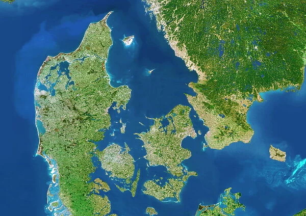 Denmark - Sweden border, satellite image