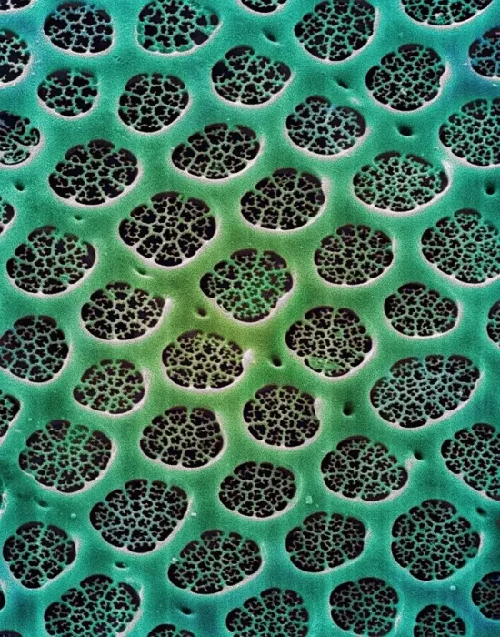 Framed Print : Diatom Alga Print, SEM Image of a Silica-Formed Frustule Framed Print : Diatom Alga Print, SEM Image of a Silica-Formed Frustule