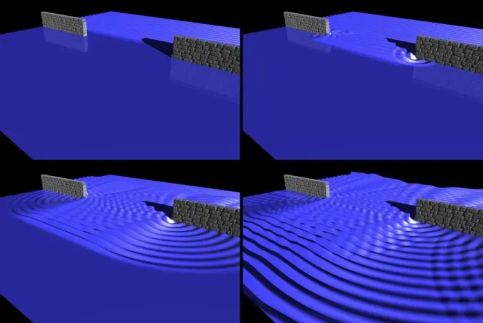 Framed Print : Single-slit diffraction simulation Print