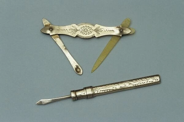 Ear scoop and toothpicks, circa 1890 C017  /  8360