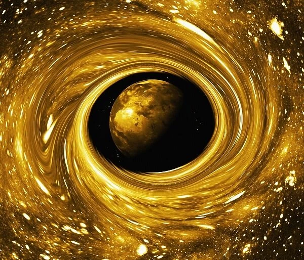 Earth in a black hole, artwork