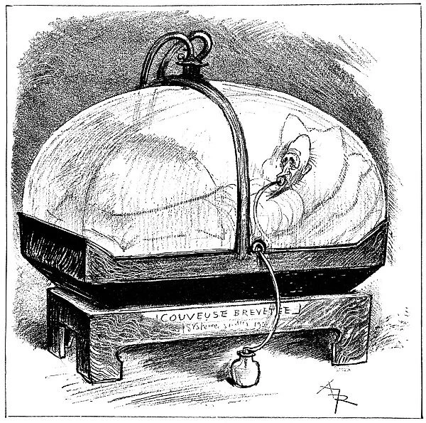 Electric incubator, 19th century