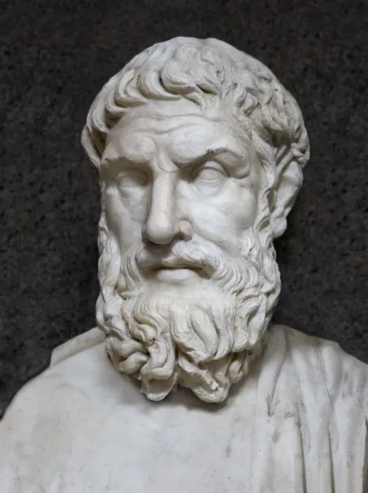 Framed Print : Print of Epicurus, a marble bust of the Greek philosopher Framed Print : Print of Epicurus, a marble bust of the Greek philosopher