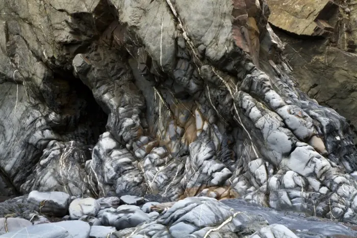 Framed Print : Eroded Devonian Slate Print Framed Print : Eroded Devonian Slate Print
