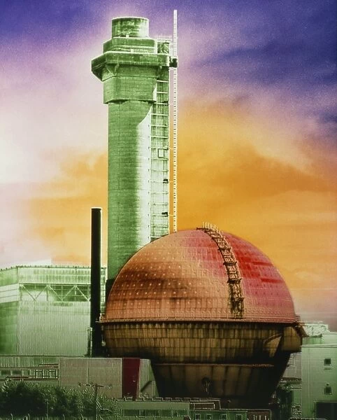False-col photo of Sellafield nuclear power plant
