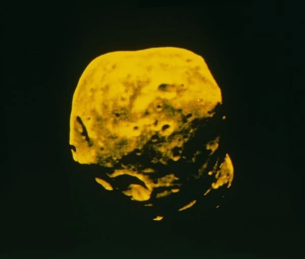 false-colour image of Phobos