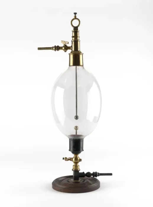 Framed Print : Faraday's Egg Print: A glass flask shaped like an egg