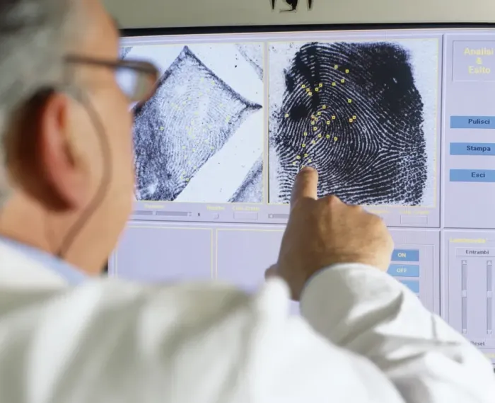 Framed Print : Fingerprint Print Analysis Framed Print : Fingerprint Print Analysis