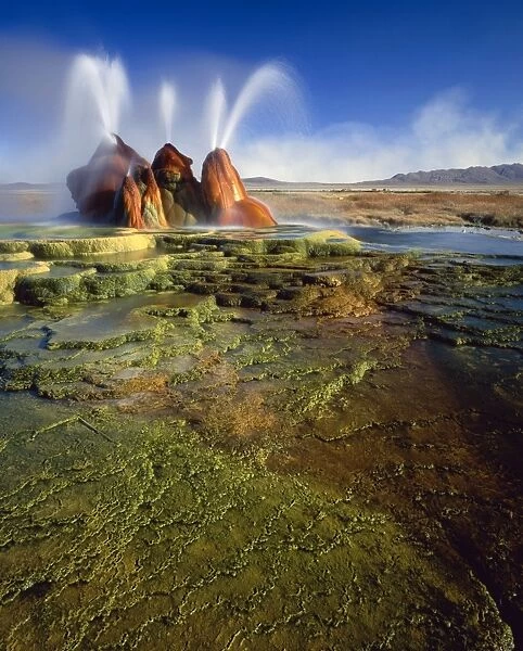 Fly Geyser in the Black Rock Desert, Nevada, USA