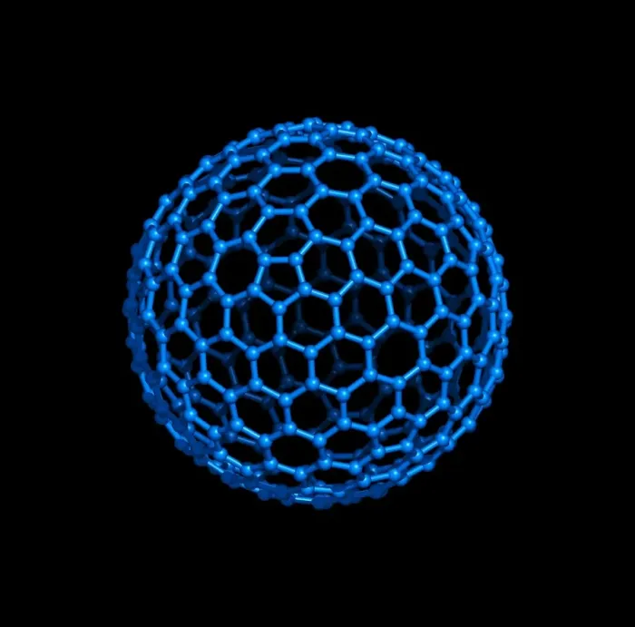 Framed Print : Fullerene Molecule Print Framed Print : Fullerene Molecule Print