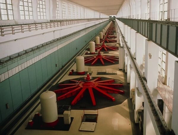 Generator hall of Russian hydropower station