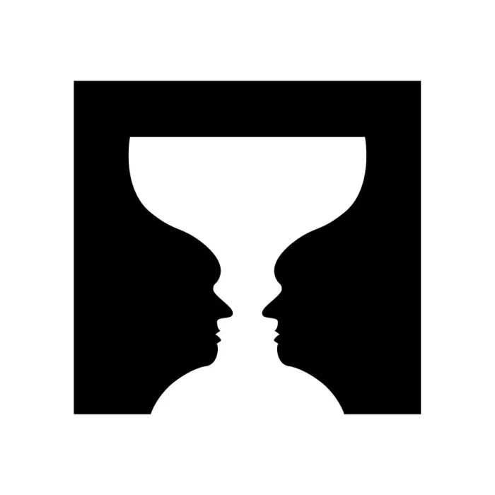 Framed Print : Goblet illusion Print Framed Print : Goblet illusion Print