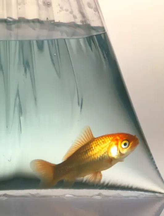 Framed Print : Goldfish in a Plastic Bag Print Framed Print : Goldfish in a Plastic Bag Print