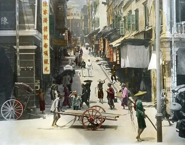 Hong Kong street scene, 1890s C016 / 4499