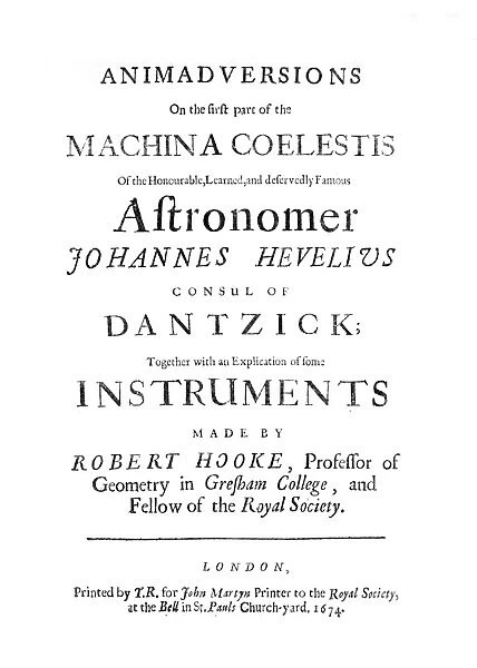 Hooke on Hevelius, 1674 C014  /  5155