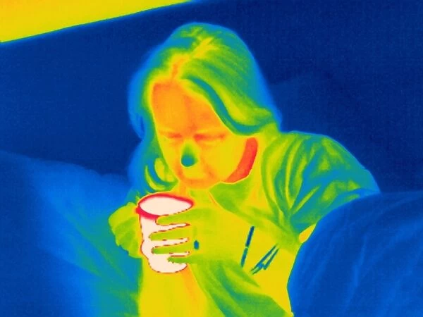 Hot drink, thermogram