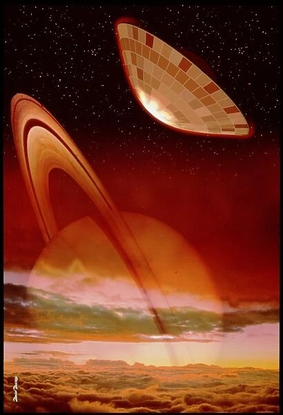 Huygens probe entering Titans atmosphere
