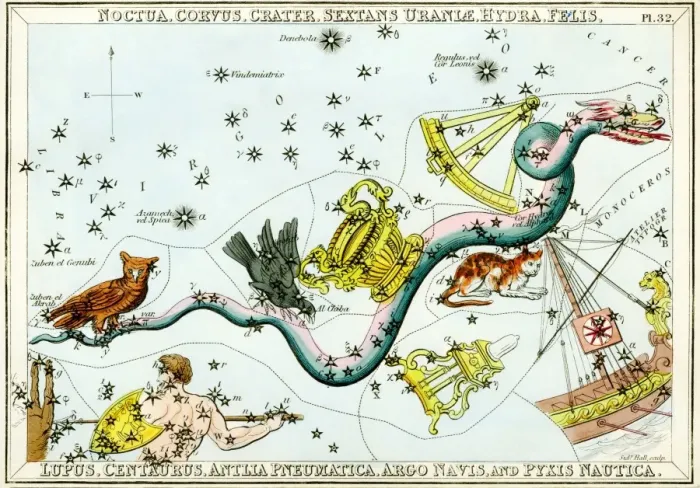 Framed Print : Hydra Constellation Print Framed Print : Hydra Constellation Print