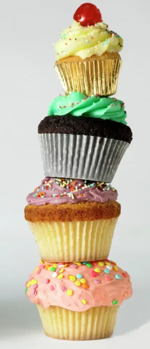 Framed Print : Iced Cupcakes Print Framed Print : Iced Cupcakes Print