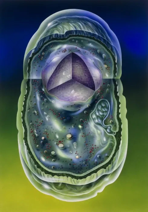 Framed Print : Cutaway Print of a Bacterial Cell Structure Framed Print : Cutaway Print of a Bacterial Cell Structure