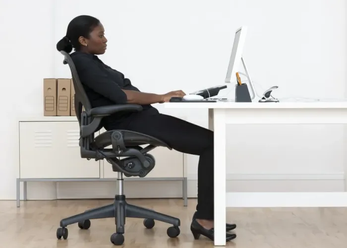 Framed Print : Incorrect Seated Posture Print Framed Print : Incorrect Seated Posture Print