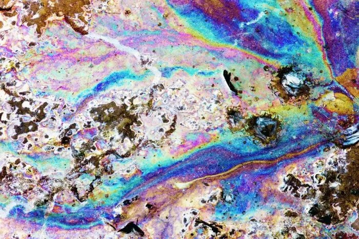 Framed Print : Oil Film Interference Pattern Print Framed Print : Oil Film Interference Pattern Print