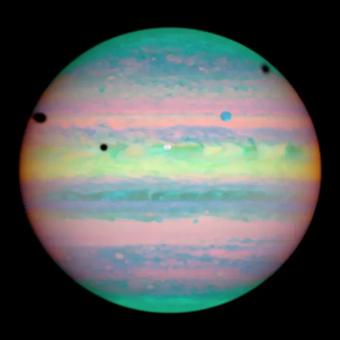 Framed Print : Jupiter and Moons Infrared Print Framed Print : Jupiter and Moons Infrared Print