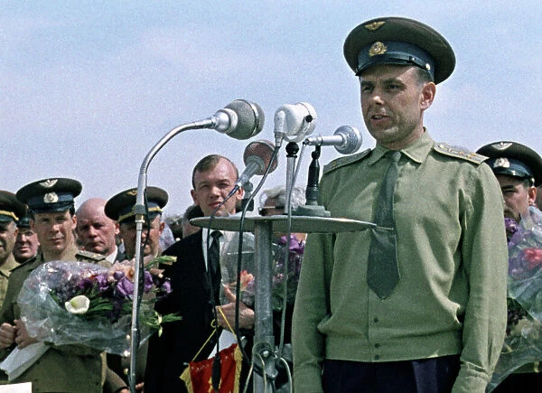 Komarov before Soyuz 1 launch, 1967