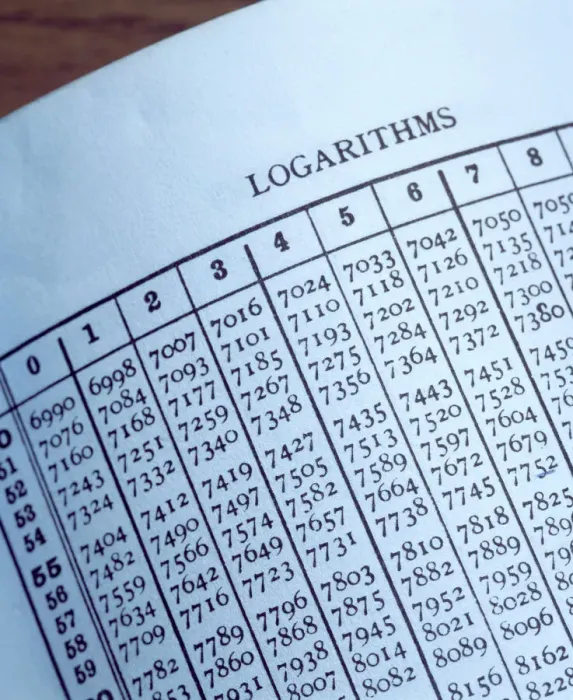 Framed Print : Print of Logarithm Table Framed Print : Print of Logarithm Table