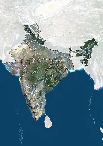 Madhya Pradesh, India, satellite image