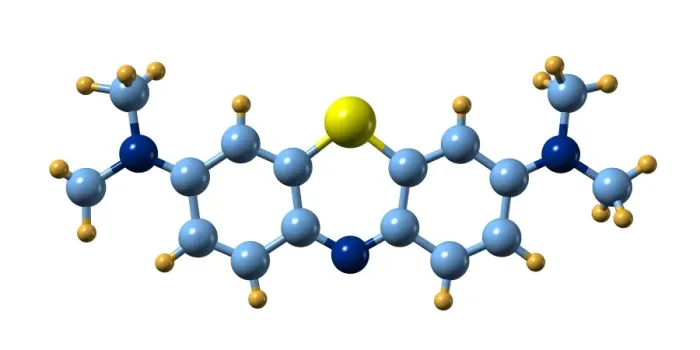 Framed Print : Methylene Blue Molecular Model Print Framed Print : Methylene Blue Molecular Model Print