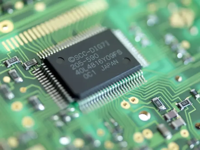 Framed Print : Microprocessor chip Print Framed Print : Microprocessor chip Print