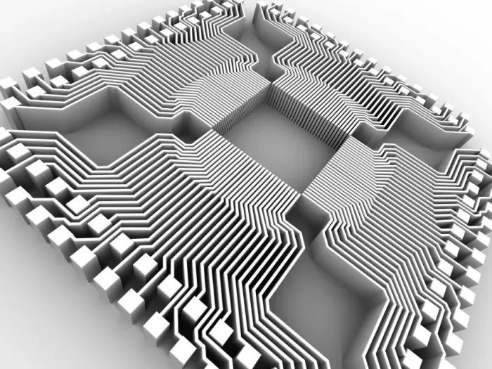 Framed Print : Microprocessor Chip Print Framed Print : Microprocessor Chip Print