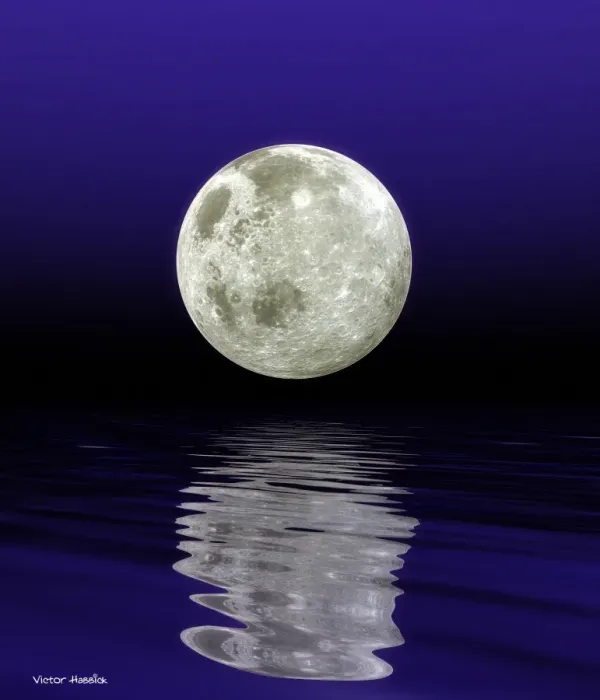 Framed Print : Moon over Water Print Framed Print : Moon over Water Print