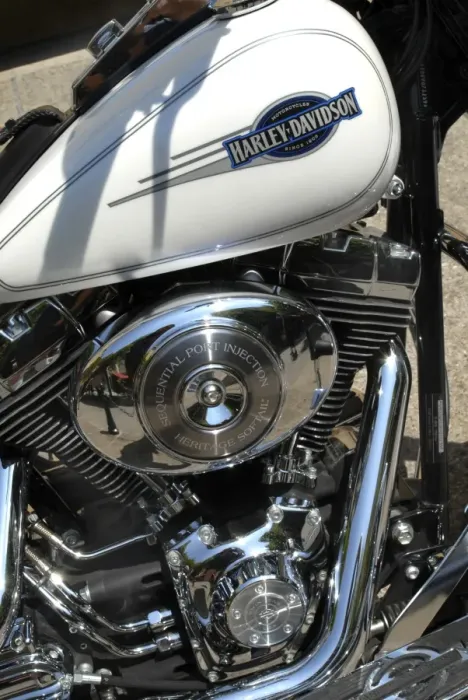 Framed Print : Harley Davidson Chrome Engine Print