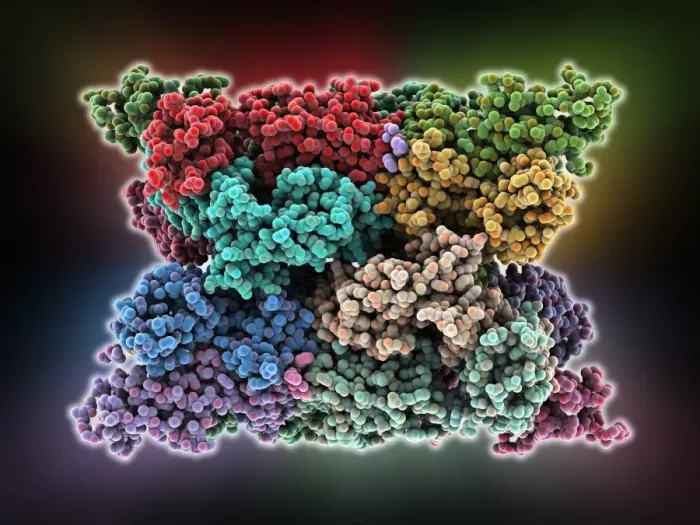 Framed Print : Multiple sclerosis protein complex Print, molecular model
