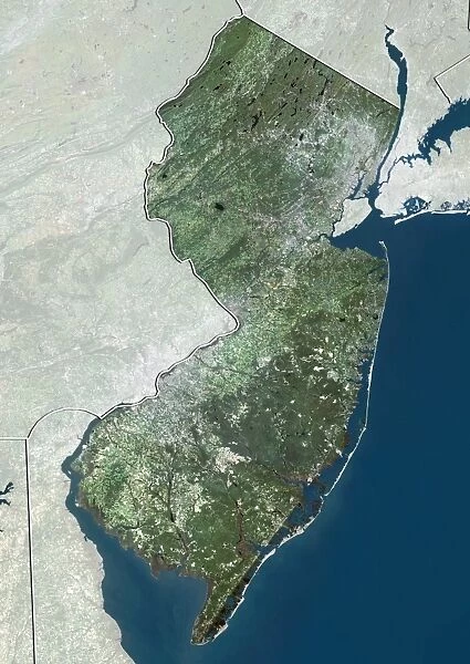 New Jersey, USA, satellite image