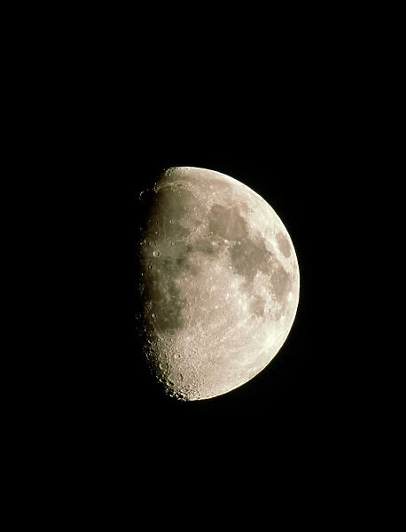 Optical image of a waxing gibbous moon