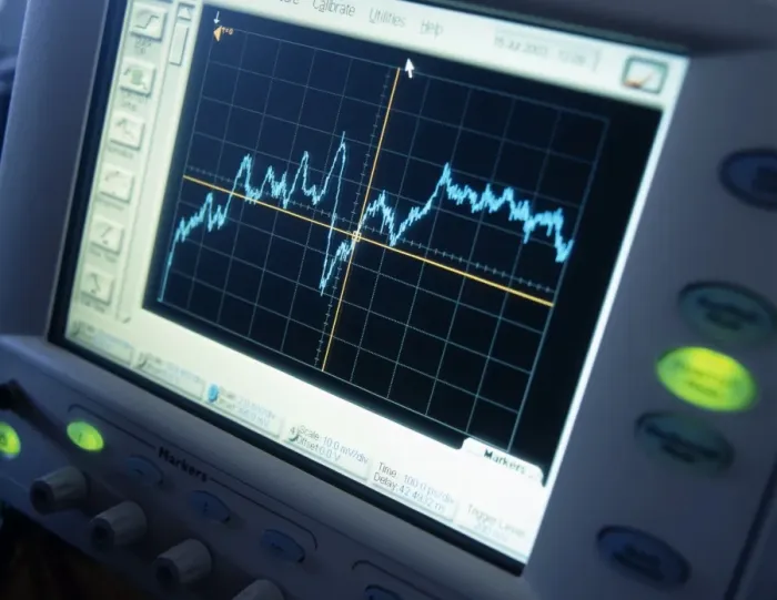 Framed Print : Oscilloscope Print - Voltage vs Time Trace Framed Print : Oscilloscope Print - Voltage vs Time Trace