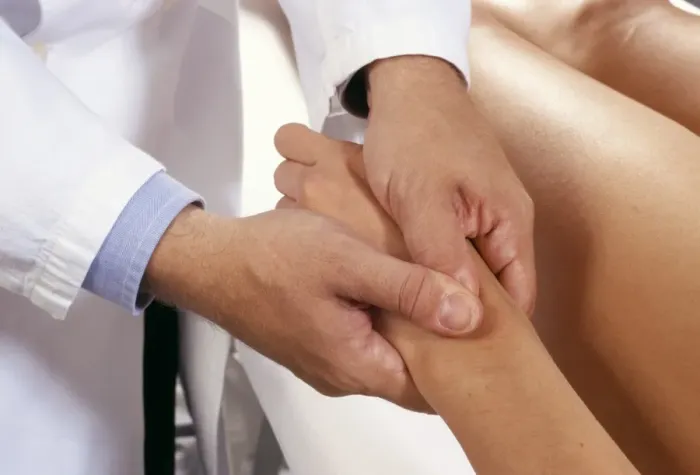 Framed Print : Osteopathy Print: A Practitioner Using Thrust Articular Technique