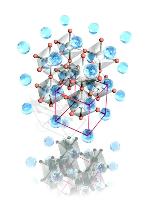 Framed Print : Perovskite Crystal Structure Print Framed Print : Perovskite Crystal Structure Print