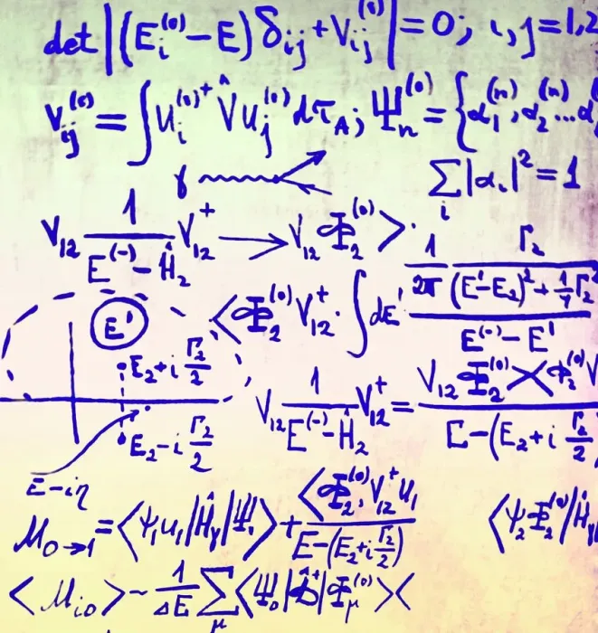 Framed Print : Particle Physics Equations Print