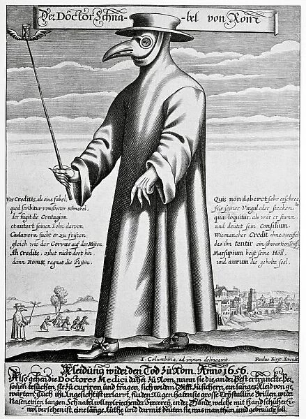 Plague doctor, 17th century artwork