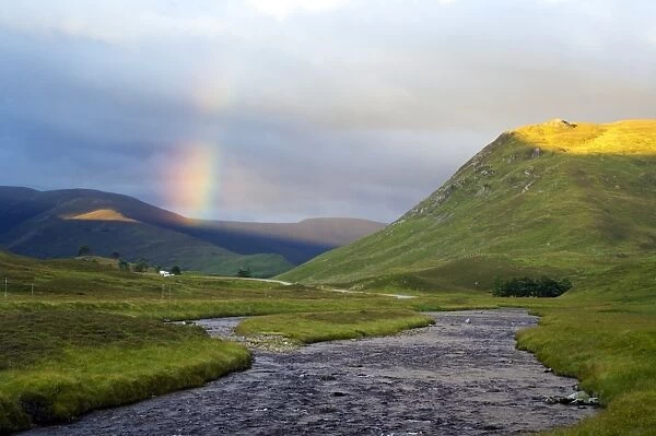 Rainbow over River Clunie, Scotland