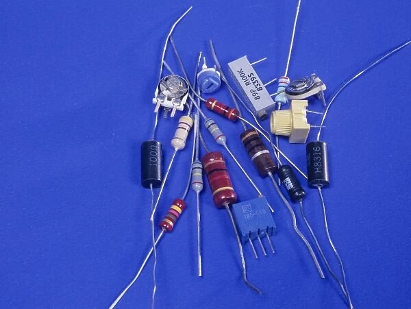 Resistors. These components impede the flow of electrical current around a circuit