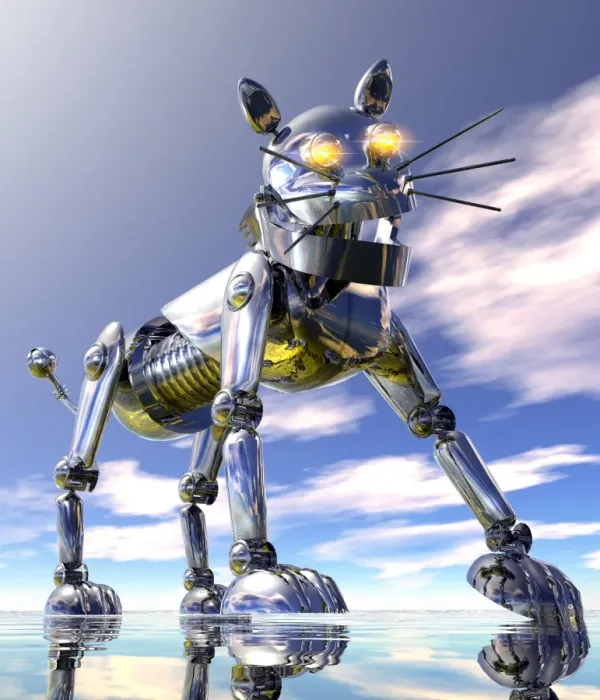 Framed Print : Robot cat Print Framed Print : Robot cat Print