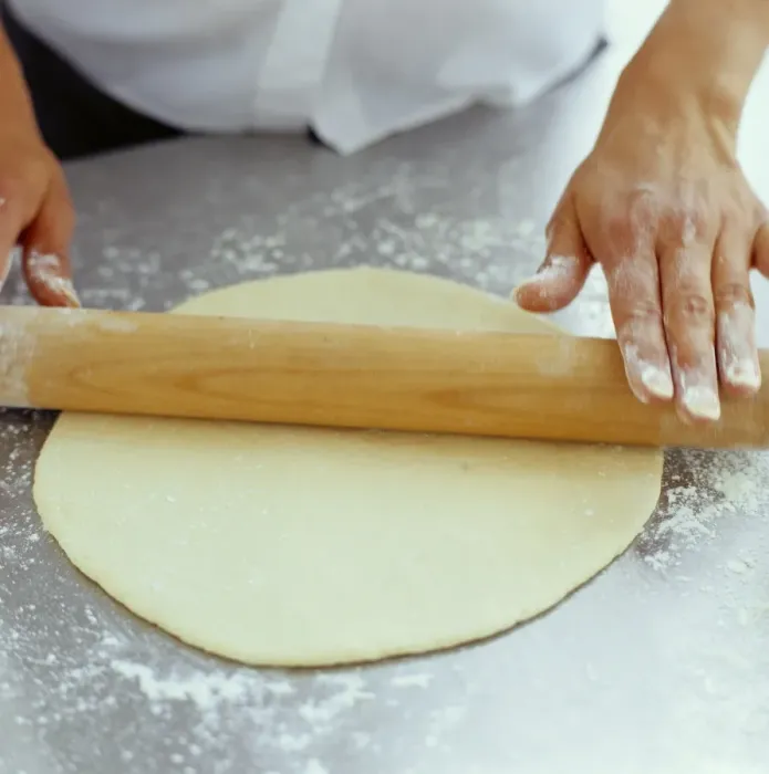 Framed Print : Hands rolling dough with a rolling pin, Print Framed Print : Hands rolling dough with a rolling pin, Print
