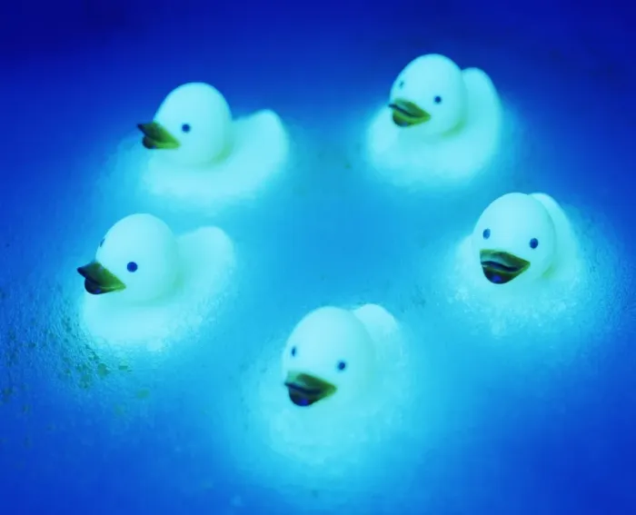 Framed Print : Glowing Rubber Duck Print