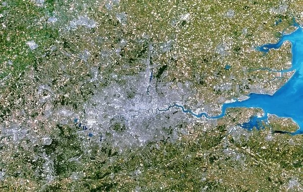 Satellite image of Greater London, UK